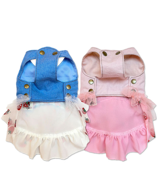 ☆Strawberry denim OP☆