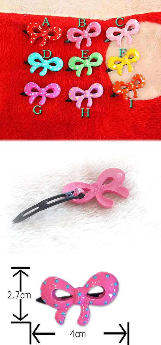 ☆水玉りぼんバレッタ☆