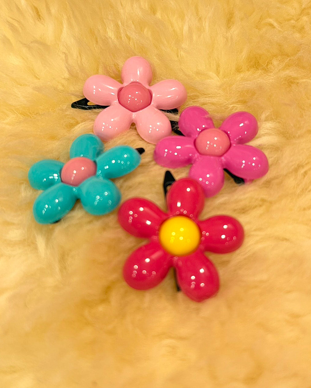 ☆カラフルフラワー バレッタ☆