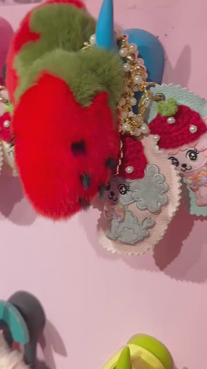 いちごパフェ☆デニムリメイクチャーム いちごパフェ☆様専用デニムリメイクチャーム